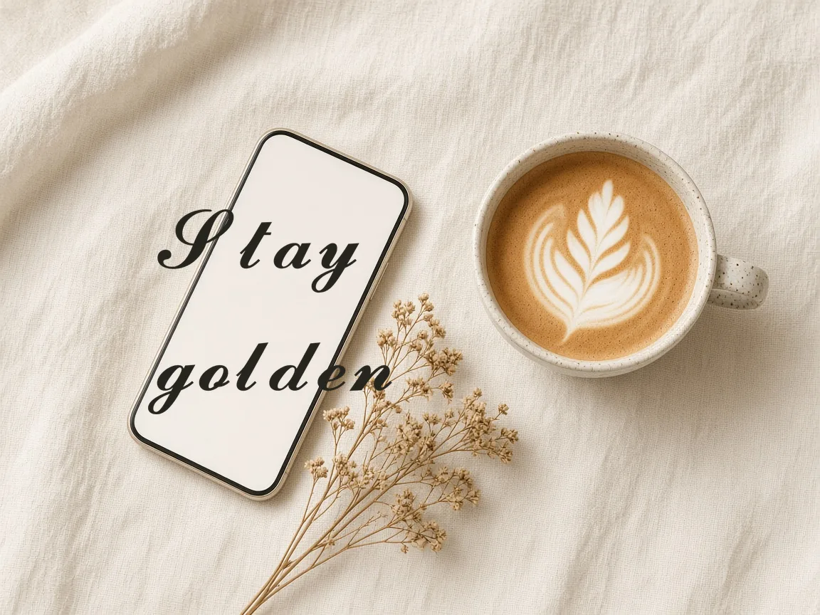 Phone screen showing 'Stay golden' in copy-and-paste Unicode bold script
